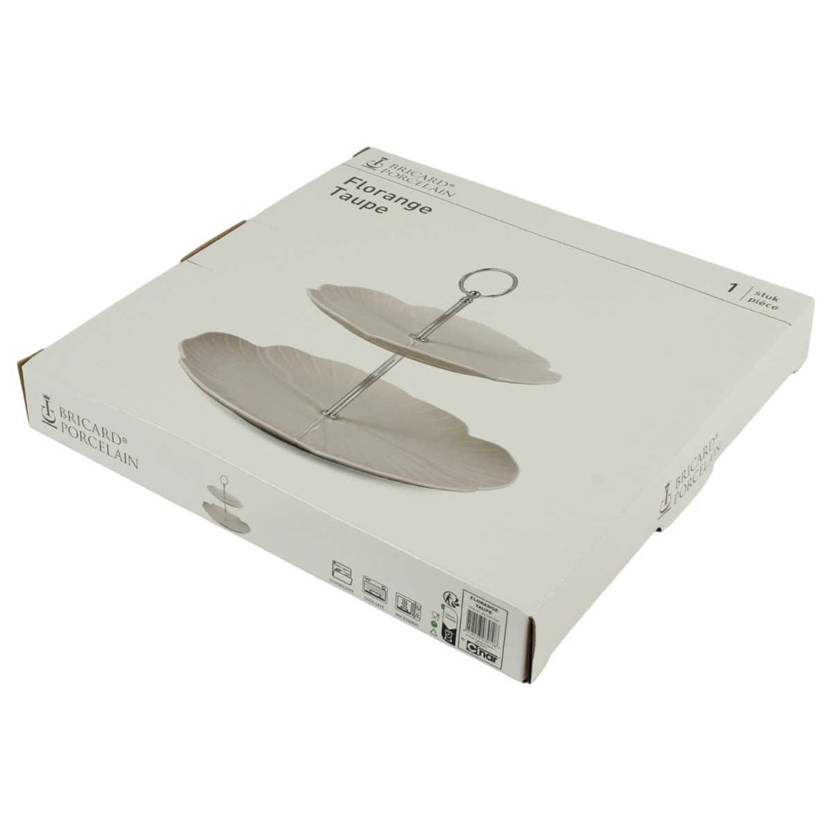 BRICARD FLORANGE ETAGÈRE 2-LAYER | TAUPE Ø20-27 CM
