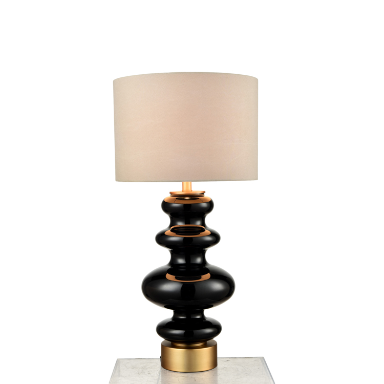LUMCI CHERI TISCHLAMPE | GOLD-SCHWARZ-CHAMPAGNER Ø38X72 CM