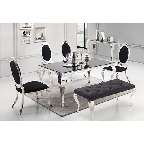 MILANO EETTAFEL 180*90*76CM ZWART