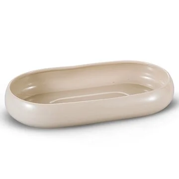 BRICARD BONDY PLATES | OVAL 35,0X18,0X6,0 CM TAUPE