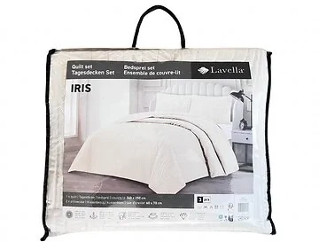 LAVELLA IRIS BEDSPREI SET | 240X250 CM CREME 3-DELIG