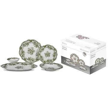BRICARD FLEURY GESCHIRR SET | GRÜN 25-TEILIG