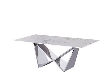 CENTO COFFEE TABLE SILVER | 130X70X42 CM MARBLE 757-1