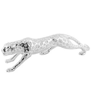 LEOPARD 09D 55CM SILVER WITH DIAMOND