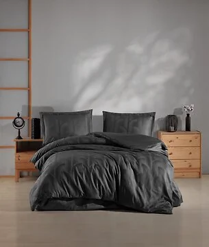 LAVELLA SOFIA DUVET COVER SET SATIN | BLK 200X220 CM 4-PIECE