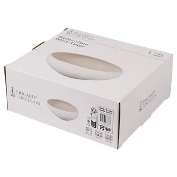 BRICARD BARLES STONE SCHAAL | 23X20,5X8,5 CM WIT-TAUPE