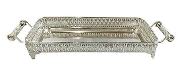 FUGURATO PRÄSENTIERBRETT 901 QUADRAT | SILBER 64X22X8 CM