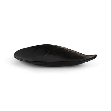 BRICARD SHELL PLATE | 27X13 CM DARK GREY