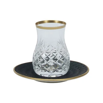 BRICARD MAGNOLIA THEEGLAZEN SET | ZWART 12-DELIG
