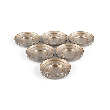 BRICARD REXY TEE-TELLERSET | 12 CM CHAMPAGNER 6-TEILIG