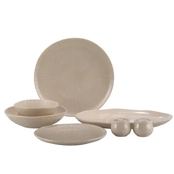 BRICARD BELFORT TABLEWARE SET | TAUPE 27-PIECE