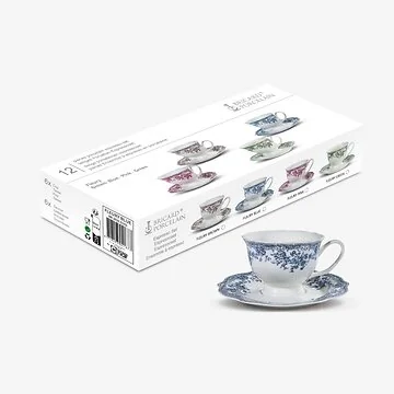 BRICARD FLEURY KAFFEE SET | BLAU 12-TEILIG
