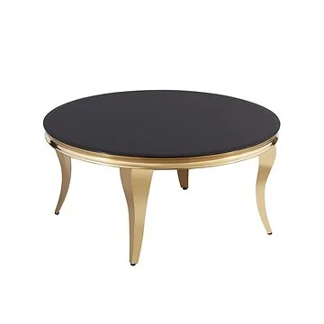 MILANO SALONTAFEL GOUD | Ø100X42 CM ZWART