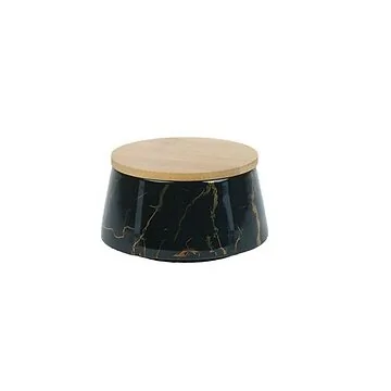BRICARD VOORRAADKOM ZWART 4" + BAMBOO DEKSEL