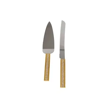 WEDDING SET 003 CAKE CUTLERY | GOLD 2-PIECE