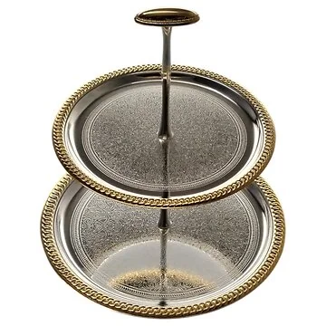 FUGURATO ETAGÈRE 141 2-LAYER | SILVER-GOLD Ø23-29 CM