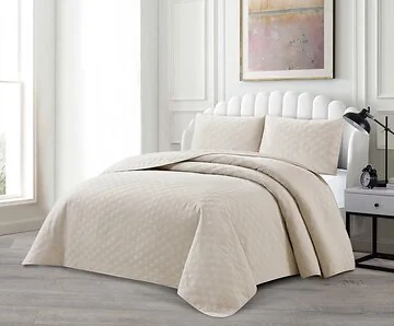 LAVELLA HAVIN TAGESDECKE SET | 240X250 CM BEIGE 3-TEILIG