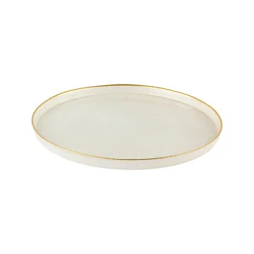 BRICARD REXY TELLER SET | 32 CM PERLE WEISS-GOLD 6-TEILIG