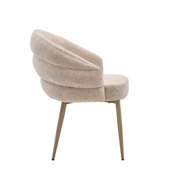 OSTUNI EETKAMERSTOEL BEIGE | CREME STOF Q52-02