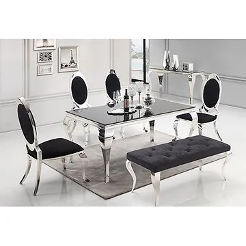 MILANO EETTAFEL 160*90*76CM ZWART