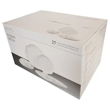 BRICARD ANGLES TABLEWARE SET | WHITE 27-PIECE