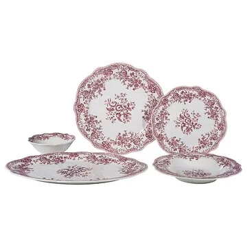 BRICARD FLEURY GESCHIRR SET | ROSA 25-TEILIG