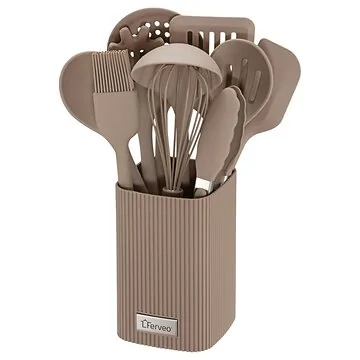 FERVEO TAYLA KITCHEN UTENSIL SET | BROWN 11-PIECE