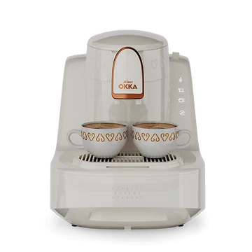 ARZUM OKKA ELITE TURKISH COFFEE MACHINE | WHITE-COPPER