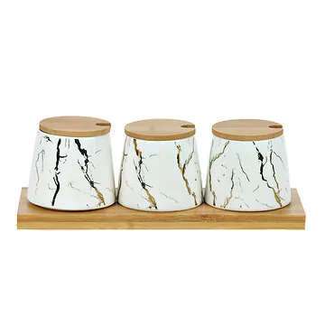 BRICARD KRUIDENSET 3-DELIG WIT + BAMBOO DIENBLAD