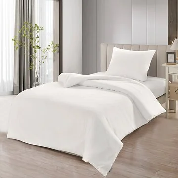 LAVELLA SADE DUVET COVER SET | WHITE 140X200 CM 3-PIECE