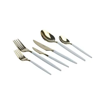 FERVEO SARA CUTLERY SET | 36-PIECE GOLD / WHITE