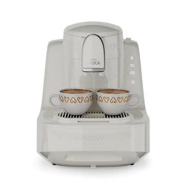 ARZUM OKKA ELITE TURKISH COFFEE MACHINE | WHITE-CHROME