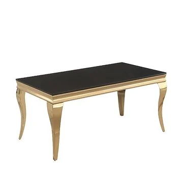 MILANO EETTAFEL GOUD | 160X90X76 CM ZWART