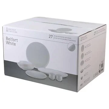 BRICARD BELFORT TABLEWARE SET | WHITE 27-PIECE