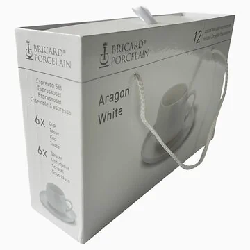 BRICARD ARAGON ESPRESSO SET | WHITE 12-PIECE