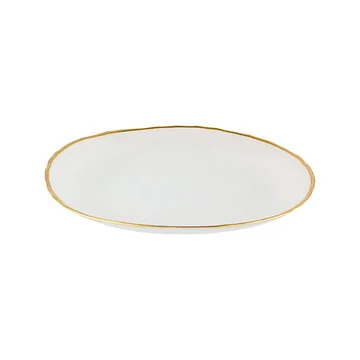 BRICARD KRONOS BORDEN SET | 28 CM BEVROREN WIT-GOUD 6-DELIG