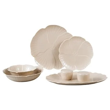 BRICARD FLORANGE TABLEWARE SET | TAUPE 27-PIECE