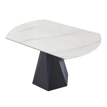 BARLETTA EETTAFEL MAT ZWART | Ø86/130X76 CM KERAMIEK SW001