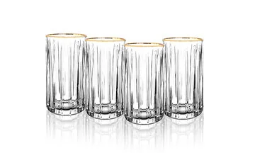 BRICARD MURCIA LONGDRINKGLAZENSET | GOUD 4-DELIG