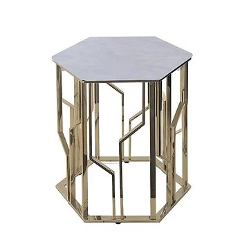 TARANTO SIDE TABLE GOLD | 55X55X55 CM MARBLE 928