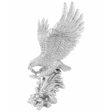 DECORATIE CNR154 ADELAAR | 62 CM ZILVER