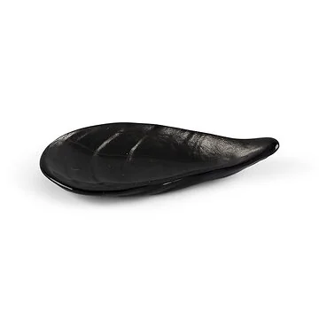 BRICARD SHELL TELLER SET | 18X9 CM DUNKELGRAU 6-TEILIG