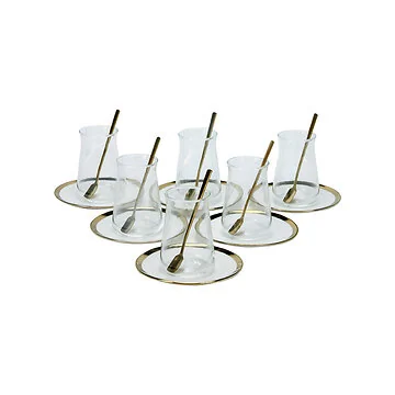 BRICARD EVRY THEESET | WIT - GOUD 18-DELIG