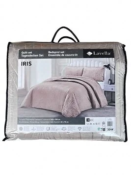 LAVELLA IRIS BEDSPREI SET | 240X250 CM BRUIN 3-DELIG