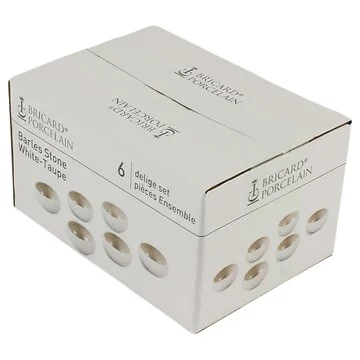 BRICARD BARLES STONE BOWL SET | Ø8,5X4 CM WHITE-TAUPE 6-PC
