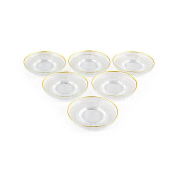 BRICARD REXY TELLERS | 12 CM TRANSPARENTES GOLD 6-TEILIG