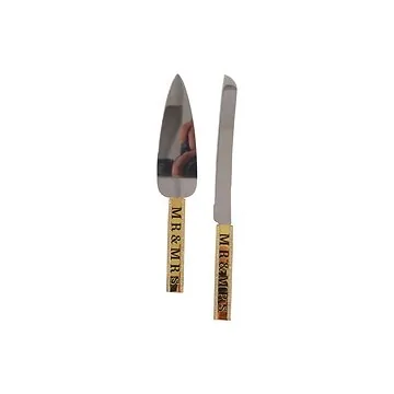 WEDDING SET 001 CAKE CUTLERY | GOLD 2-PIECE