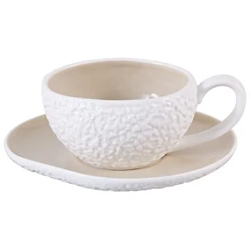 BRICARD BARLES STONE KAFFEE SET | WEIß-TAUPE 12-TEILIG