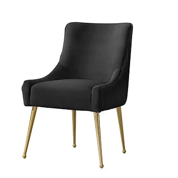 ARONA EETKAMERSTOEL GOUD | ZWART STOF MJ11-111