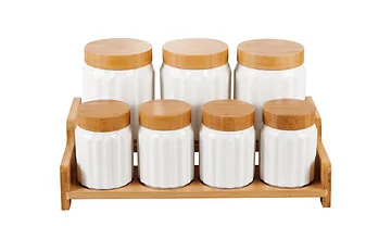 BRICARD LOIRET STOCK POTS SET | WHITE - BAMBOO 8 PIECE